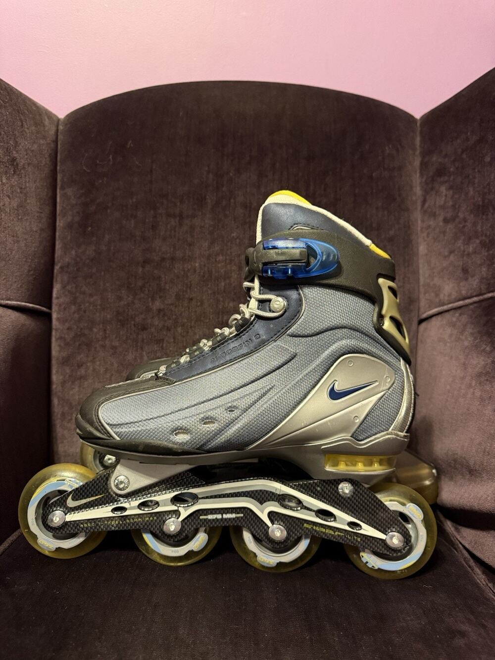 Nike N Dorfin 2 Air Max Inline Rollerblades Blue/Silver Women's Size 9
